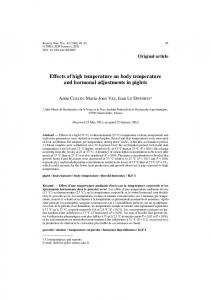 Effects of high temperature on body temperature