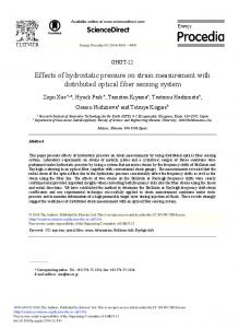 Effects of hydrostatic pressure on strain measurement with ... - Core