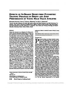 effects of in-season short-term plyometric training