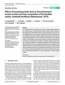 Effects of increasing protein level on the ... - Wiley Online Library