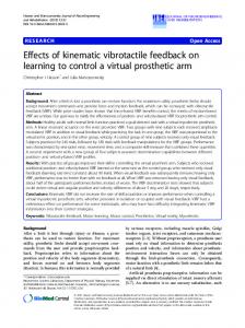 Effects of kinematic vibrotactile feedback on learning ... - CyberLeninka