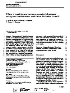 Effects of malathion and cadmium on ...