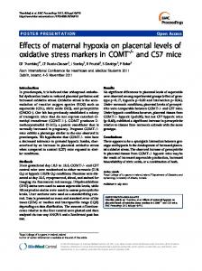 Effects of maternal hypoxia on placental levels of ... - Springer Link