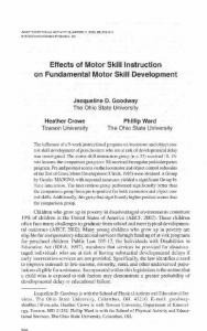 Effects of Motor Skill Instruction of Fundamental Motor ...