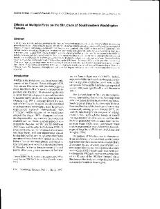 Effects of Multiple Fires on the Structure of Southwestern Washington ...