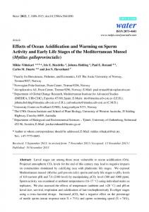 Effects of Ocean Acidification and Warming on ... - Semantic Scholar