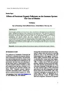 Effects of Persistent Organic Pollutants on the Immune System: The ...