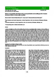 Effects of seed priming with ABA and SA on seed germination and