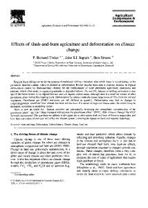 Effects of slash-and-burn agriculture and ... - Science Direct