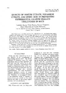 effects of sodium citrate, potassium citrate, and citric ...