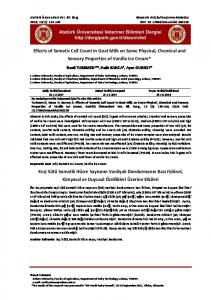 Effects of Somatic Cell Count in Goat Milk on Some