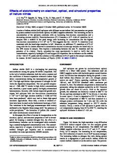 Effects of stoichiometry on electrical, optical, and