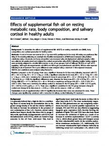 Effects of supplemental fish oil on resting metabolic rate, body