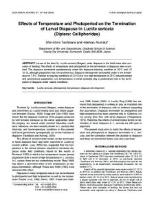 Effects of Temperature and Photoperiod on the Termination ... - BioOne