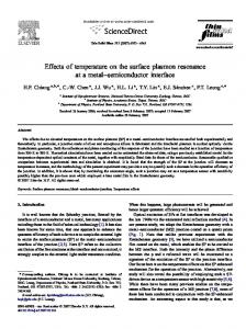 Effects of temperature on the surface plasmon