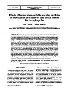 Effects of temperature, salinity and clay particles on inactivation and ...