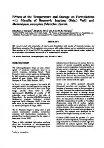 Effects of the Temperature and Storage on Formulations with ... - SciELO