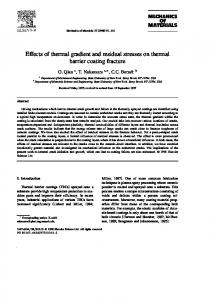 Effects of thermal gradient and residual stresses on thermal barrier ...