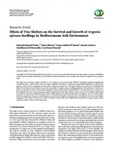 Effects of Tree Shelters on the Survival and Growth of Argania spinosa ...