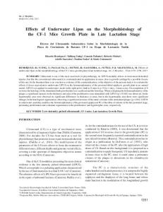 Effects of Underwater Lipus on the Morphohistology of the ... - SciELO