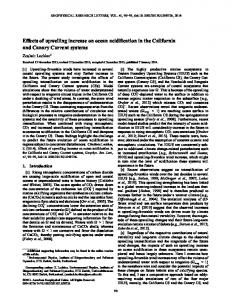 Effects of upwelling increase on ocean acidification in the California ...