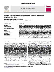 Effects of vanadium doping on structure and electrical ... - CiteSeerX