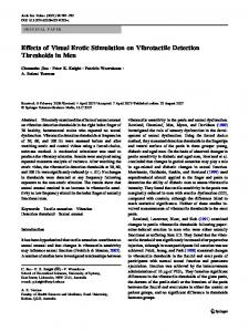 Effects of Visual Erotic Stimulation on Vibrotactile ... - Springer Link