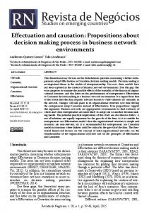 Effectuation and causation - GVpesquisa