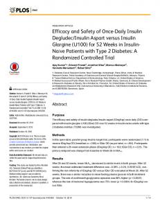 Efficacy and Safety of Once-Daily Insulin Degludec/Insulin ... - PLOS