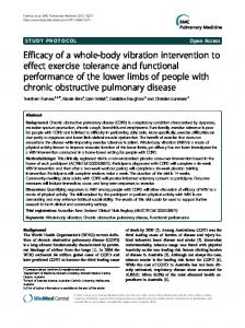 Efficacy of a whole-body vibration intervention to effect exercise ...