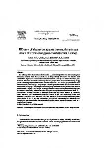 Efficacy of abamectin against ivermectin-resistant