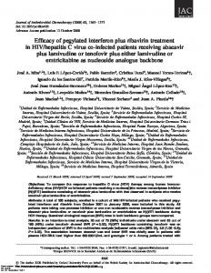 Efficacy of pegylated interferon plus ribavirin treatment in HIV ...