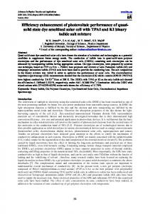 Efficiency enhancement of photovoltaic performance of quasi- solid