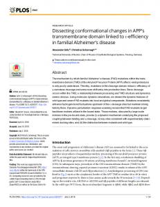 efficiency in familial Alzheimer - PLOS