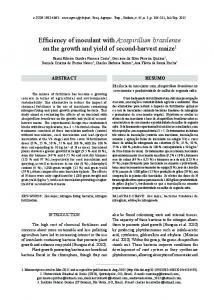 Efficiency of inoculant with Azospirillum brasilense on the ... - SciELO