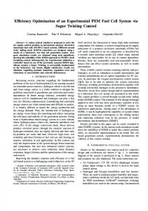 Efficiency Optimisation of an Experimental PEM Fuel Cell System via ...