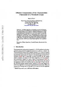 Efficient Computation of the Characteristic Polynomial of a Threshold ...