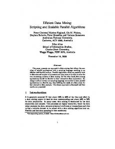 Efficient Data Mining: Scripting and Scalable ... - Semantic Scholar