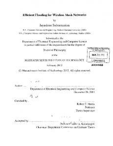 Efficient Flooding for Wireless Mesh Networks