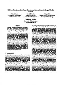 Efficient Interdependent Value Combinatorial Auctions with Single ...