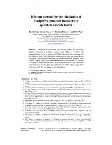 Efficient method for the calculation of dissipative ... - OSA Publishing