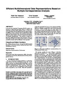 Efficient Multidimensional Data Representations Based on Multiple