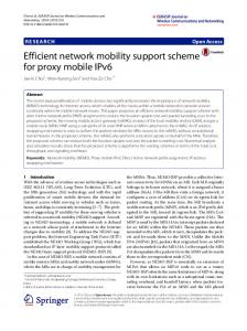 Efficient network mobility support scheme for proxy mobile IPv6 ...