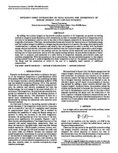 EFFICIENT ORBIT INTEGRATION BY DUAL SCALING ... - IOPscience