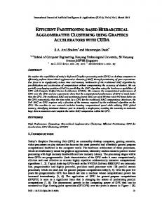 efficient partitioning based hierarchical agglomerative clustering using ...