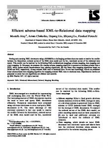 Efficient schema-based XML-to-Relational data mapping - CiteSeerX