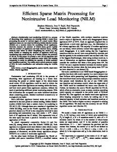 Efficient Sparse Matrix Processing for Nonintrusive ... - Semantic Scholar