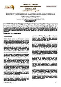 EFFICIENT TECHNIQUES FOR SAODV IN MOBILE ADHOC NETWORK