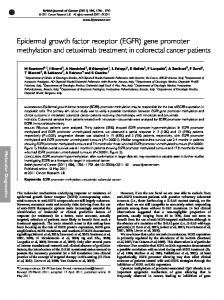 (EGFR) gene promoter methylation and cetuximab ... - CiteSeerX