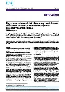 Egg consumption and risk of coronary heart disease and stroke: dose ...